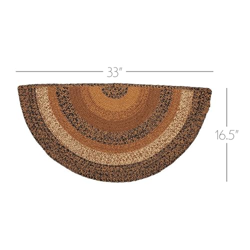 Tapete semicircular de yute VHC Brands 16.5x33 in miniatura 2