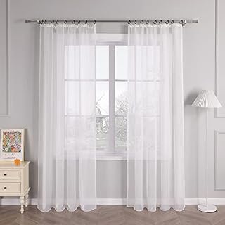 HongYa 1 sztuka gładka zasłona z taśmą marszczącą łatwa instalacja przezroczysta dekoracja do salonu, sypialni, prosta i naturalna turkusowa H/L 245/145 cm