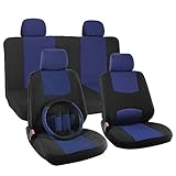 OxGord Car Seat Covers - Flat Cloth (Blue)