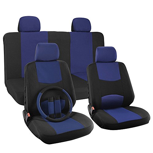 OxGord Car Seat Covers - Flat Cloth (Blue)