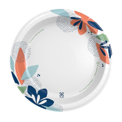 Dixie Large Paper Plates, 10 Inch, 204 Count, 2X Stronger*, Microwave-Safe, Soak-Proof, Cut Resistant, Disposable Plates For Everyday Breakfast, Lunch, & Dinner Meals