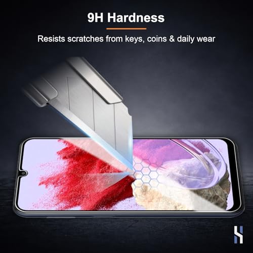 Image of Tempered Glass for Samsung Galaxy M34 | Samsung Galaxy A24 4G (6.5 Inch) Military Grade 9H Screen Guard, Anti-Scratch, Shatterproof, Edge-to-Edge Full Coverage - Black Border