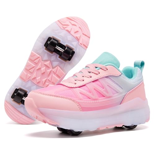 ANEFUN Roller Skate Shoes for Women Girls Sneakers with Detachable Wheels Sport Shoe Suitable for Halloween Christmas Birthday Party Gifts
