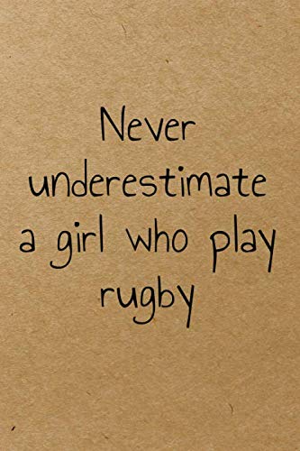 Just A Woman Who Loves Rugby: Blank Lined Rugby Notebook For Girls
