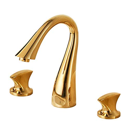 Robinet mitigeur doré 8 pouces en laiton anti-corrosion pour remplacer un vieux robinet de lavabo