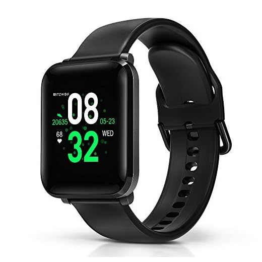 BlitzWolf Smartwatch, Reloj Inteligente IP68 Impermeable, HD Pantalla de 1.3 Pulgadas, Pulsera Actividad, con Pulsómetro, Podómetro, Monitor de Sueño, Reloj Deportivo para Hombre Mujer
