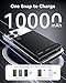 Kuulaa Ultra Slim Powerbank für Magsafe, 10000mAh Magnetische Power Bank, PD 20W Schnellladung Kabellose Powerbank mit USB-C-Eingang und -Ausgang für iPhone 17/16/15/14/13/12/Pro/Pro Max Serie