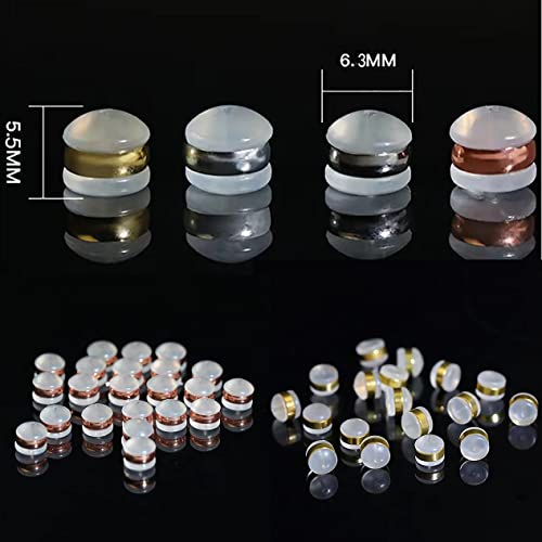 18K Gold Belt Soft Silicone Earring Backs With Gold Belt Rubber 16Pcs Backs Replacements Hypoallergenic Safety Plastic Earring Backs For Studs Earring Hoops Fish Hook For Sensitive Ears (Rose Gold) #TOP4