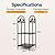 VIVOHOME 3ft 2-Tier Firewood Storage Log Rack with 4 Hanging Hooks, Double Coated Solid Wrought Iron Fireplace Wood Holder Stacker Stand with Elk Pattern for Indoor Outdoor