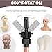 ZQIAN BEAUTY Wig Stand Tripod 50 Inch Metal Wig Mannequin Head Tripod Stand For Hairdressing Training Head Adjustable Wig Tripod Stand with Tool Tray (Latte, Mannequin Head Not Included)