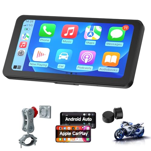 Image of Spedal CL871pro 6.25 inch Motorcycle CarPlay & Android Auto Screen, TPMS, Full Body Waterproof, GPS Navigation for Motorbike, Bluetooth, Siri /G00gle Assistant