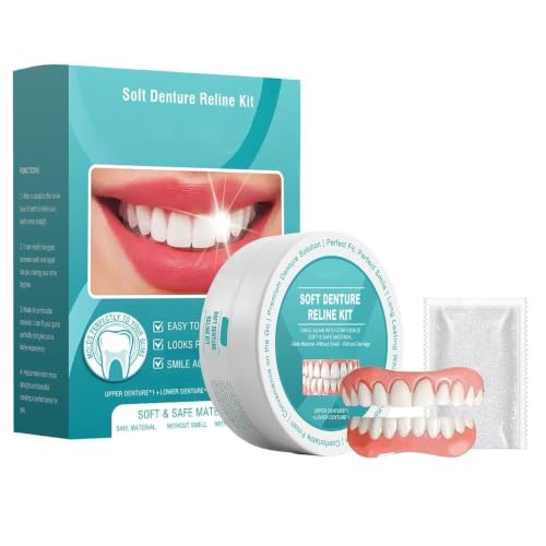 Realistic Comfortable Dentures Veneers Upper Lower Smile Set, Easy To Clean