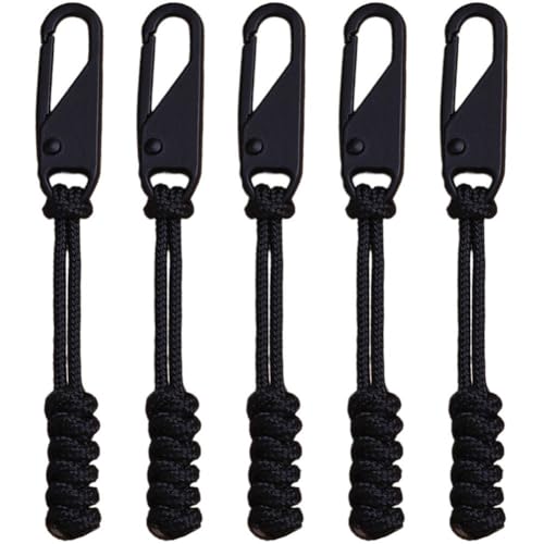 Kit de reparação de fixador de extensão de cabos, linguetas removíveis com fecho de correr, para roupas, bagagem, malas, mochilas, 5 unidades.