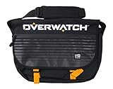 Loungefly x Overwatch Logo Crossbody Messenger Bag (Black Multi, One Size)