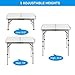 RedSwing 2ft Folding Camping Table,Small Portable Pinic Table Adjustable Height, Lightweight Aluminum Camping Table for Outdoor Indoor Hiking Camp