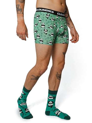 Cloundies Couple Matching Underwear With Socks, Gift ideas for Valentine’s day, Christmas Day, Anniversary, (SOLD SEPERATELY) Boxer Brief, Large, YogaPanda