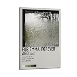 HUASYERRHW Póster de Bon Iver For Emma, Forever Ago para decoración de pared, lienzo para sala de estar, dormitorio, póster de 40 x 60 cm, estilo marco