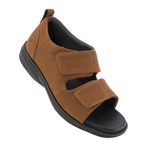 Image of DC2 Bali Fully Adjustable Wide Fit Diabetic Sandals for Men | Diabetic Slippers for Diabetic Feet | Swollen Feet | Neuropathic Feet | Genuine Leather