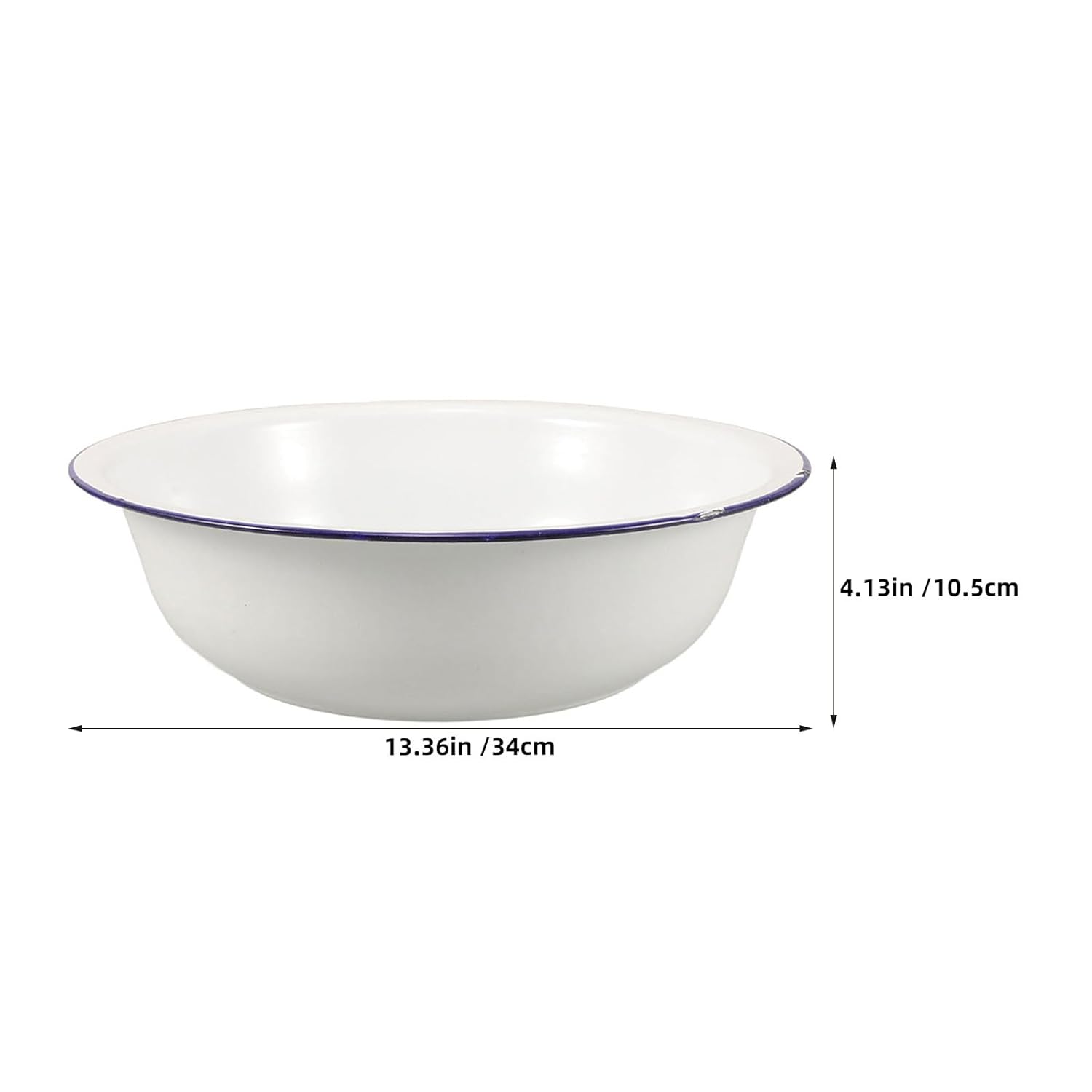 FOMIYES 2pcs Enamel Washbasin: 34cm Foot Soak Basin - Vintage Enameled Basin For Foot Soaking - Multipurpose Soaking Tub For Home Spa Or Laundry