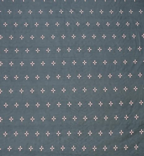 Image of 240 TC Cotton Feel Glace Cotton Elastic Fitted Printed King Size Double Bed Bedsheet with 2 Pillow Covers and Fits Upto 4-6 inches Mattress, Size- 72 inchx78 inch(Teal Blue)