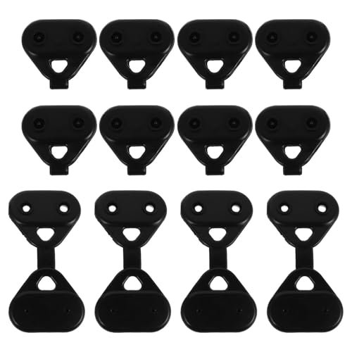 AKOOSY Clips Para Toldo De Caravana y Tela Parasol, 20 Unidades Triangular Negro, Accesorio Exterior Para Fijación De Malla De Sombra, Fijadores Ajustables Resistentes Intemperie