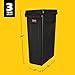 Rubbermaid Commercial Products Slim Jim Plastic Rectangular Trash/Garbage Can With Venting Channels, 23 Gal, Black, for Kitchen/Office/Workspace