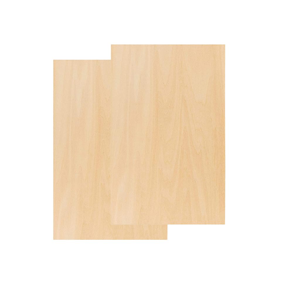 Sperrholzplatte 2 Stück Lindensperrholz Quadratische Holzplättchen Blanko Holzstücke Holzplatten zum Basteln Holzplatte zum Malen Holz zum Lasern Balsaholz Platten für DIY Modell Gemälde