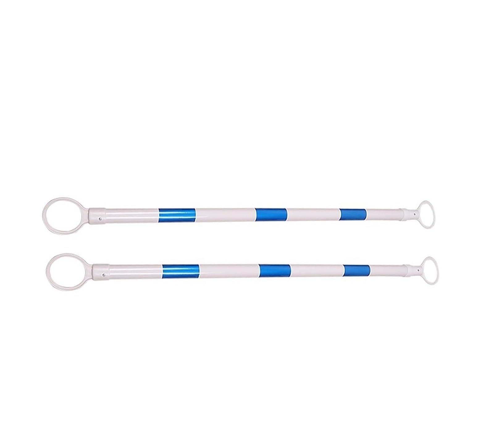 2 szt. Wysuwane pachołki drogowe do budowy dróg - regulowane barykady odblaskowe od 3,94 do 6,56 stopy(Blue and White)