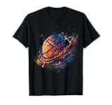 Basketball Planet Basketball Lover Acuarela Obra de arte Camiseta