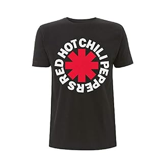 Tee Shack Red Hot Chili Peppers Classic Asterisk Officiel T-Shirt Hommes Unisexe - Les Beatles, Paul McCartney, John Lennon, RIngo Starr, George Harrison
