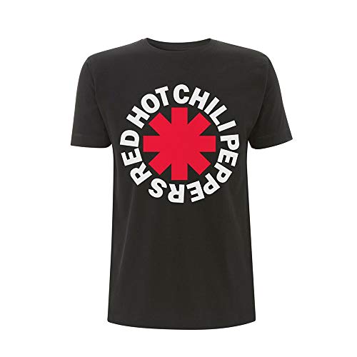 Tee Shack Red Hot Chili Peppers Classic Asterisk Officiel T-Shirt Hommes Unisexe - Les Beatles, Paul McCartney, John Lennon, RIngo Starr, George Harrison Tee Shack Red Hot Chili Peppers Classic Asterisk Officiel T-Shirt Hommes Unisexe