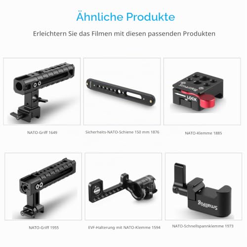 SMALLRIG Safety NATO Schiene 70 mm für NATO Griff und Schnellverschluss NATO Clamp – 1195 – Ansicht 9