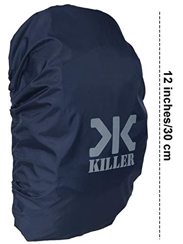 Image of KILLER Plastic Mini Rain and Dust Cover with Pouch for Small 12 L Backpacks, Navy