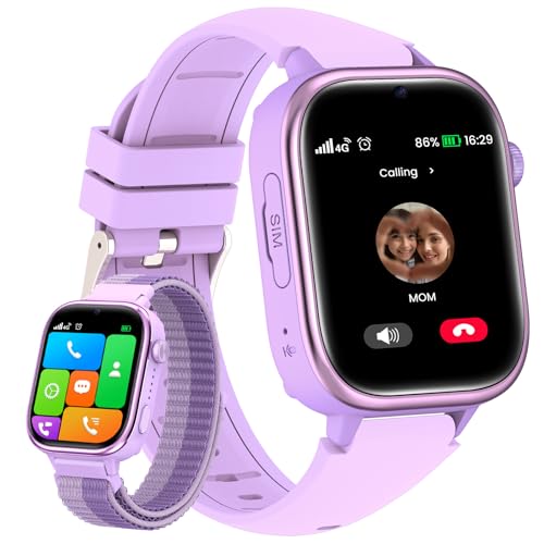 SWGOTA Reloj Inteligente Niño 4G, Smartwatch Niños GPS y Llamadas, Videollamada, IP68, SOS, Chat de Voz, Modo Escuela,...