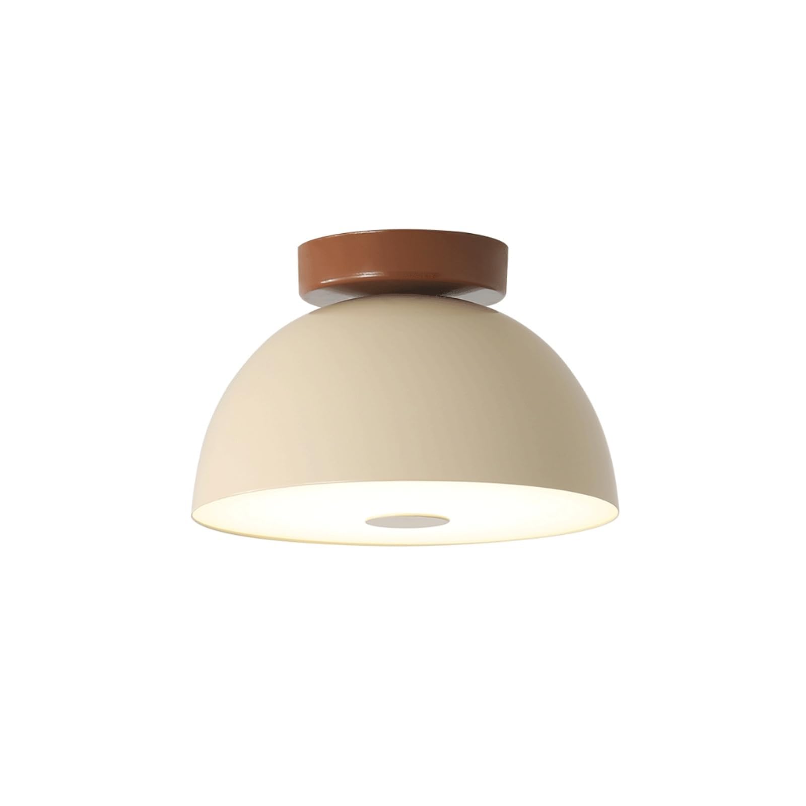 PLQWUJD Exquisite Chandelier Beige Ceiling Light Fixture Dome Close to Ceiling Light Dimmable Ceiling Lamp 2700k-6000k Chandelier Semi Flush Mount Lighting