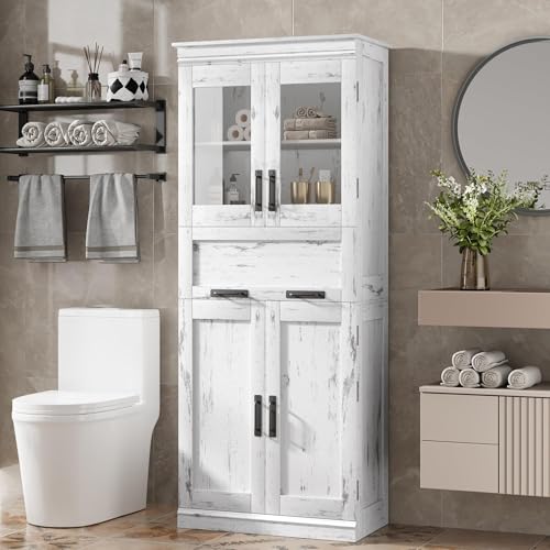 GarveeMore Armario de Baño Estilo Clásico Antiguo, Premium Ancho, Gran