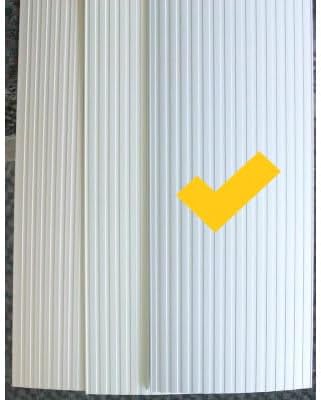 JCBlinds Vertical Blind Replacement Vanes Ribbed White 5PK 82 1/2" x 3 1/2" Light Blocking, Durable PVC