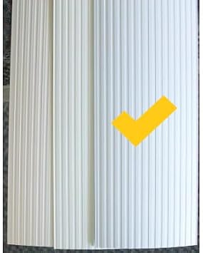 JCBlinds Vertical Blind Replacement Vanes Ribbed White 5PK 82 1/2" x 3 1/2" Light Blocking, Durable PVC