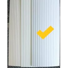 JCBlinds Vertical Blind Replacement Vanes Ribbed White 5PK 82 1/2" x 3 1/2" Light Blocking, Durable PVC