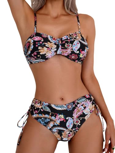 GORGLITTER Bikini Damen Set High Waist Tanga...