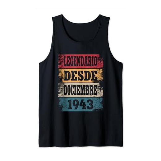 Legendario Desde Diciembre 1943 - Cumpleaños 81 Años Camiseta sin Mangas
