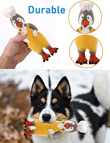 Screaming Rubber Chicken Dog Squeaky Toy, 8.5 Inch Tall, Latex Chew Molar Dog Toy (Chef) #TOP1