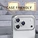 Choiche Compatible for iPhone 17 Pro/iPhone 17 Pro Max Camera Lens Protector Bling, 9H Tempered Glass Camera Cover Screen Protector Metal Ring Decoration Accessories (Glitter-Silver)