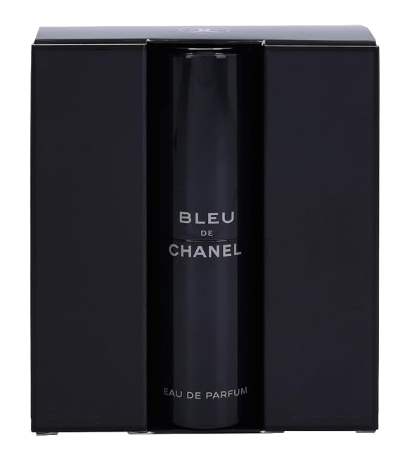 Chanel Bleu De Eau De Parfum Travel Spray for Men 3 X 0.7 Oz, 2.1 Fl Oz, 3 pc set (purse spray)