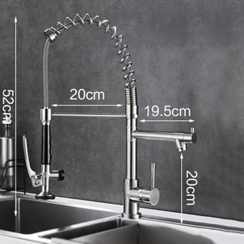 Mitigeur de cuisine rotatif résistant pour évier à double sortie fluide - 3