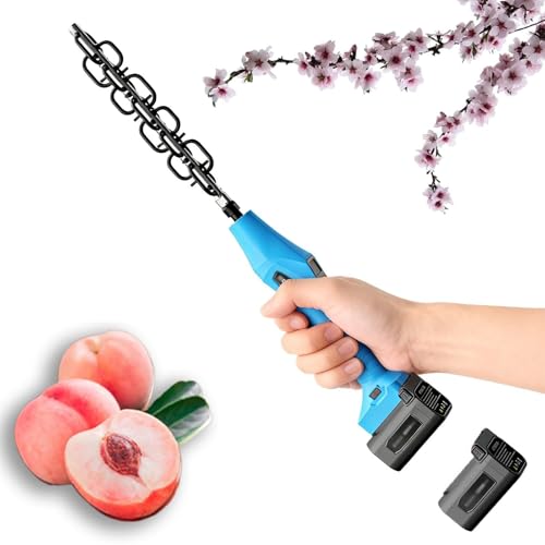 Electric Flower Thinner, Fruit Tree Bud Flowers Cutter, with 2 Batteries, Bidirectional Rotation, 4 Adjustable Speed, Handheld Trimming Tools for Orchard, Garden