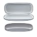 Hard Shell Eyeglass Case, Protective Case for Glasses and Sunglasses, Silver, By OptiPlix