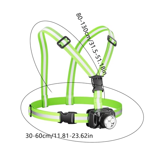 Lámpara LED de pecho 1000 lm con ángulo ajustable de 90 grados y batería USB para running 6