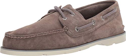 Image of Sperry Top-Sider mens Leeward 2-eye Suede Boat Shoe, Grey, 10 US