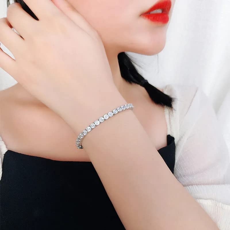 Bracelet moissanite 4 mm alternative durable au diamant pour alliance femme - 3